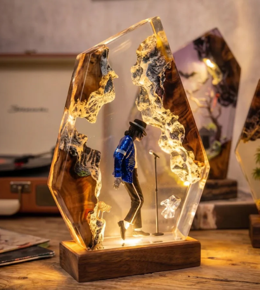 Michael Jackson resin lamp